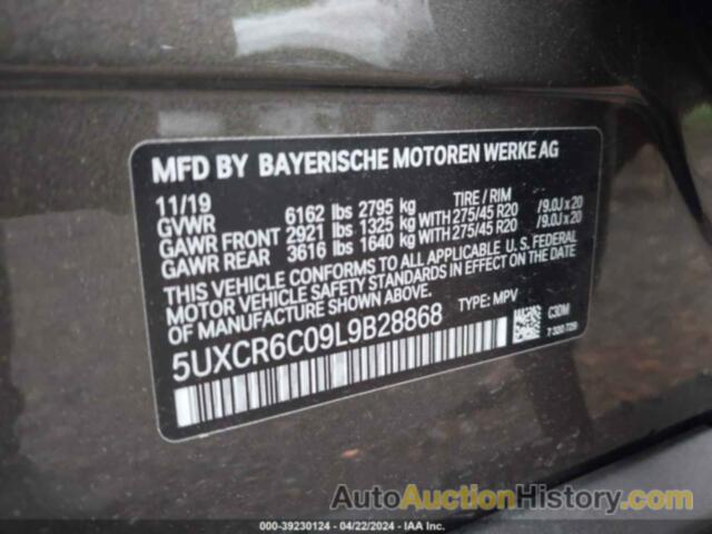 BMW X5 XDRIVE40I, 5UXCR6C09L9B28868