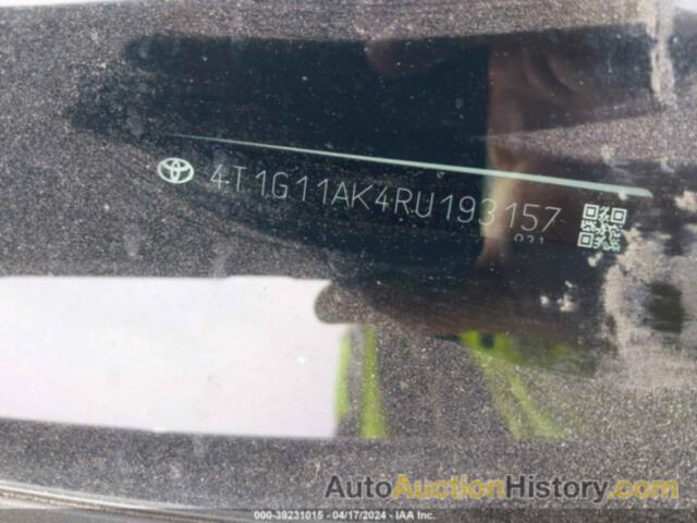 TOYOTA CAMRY SE, 4T1G11AK4RU193157