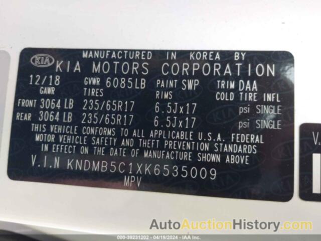 KIA SEDONA LX, KNDMB5C1XK6535009