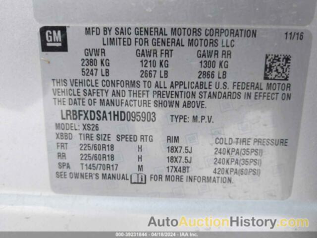 BUICK ENVISION ESSENCE, LRBFXDSA1HD095903