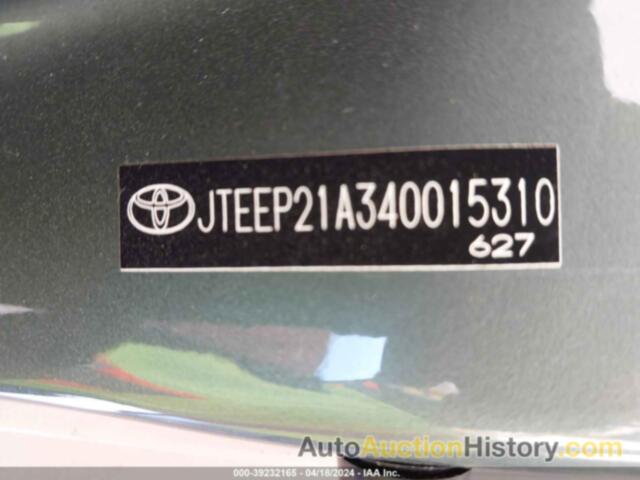 TOYOTA HIGHLANDER V6, JTEEP21A340015310