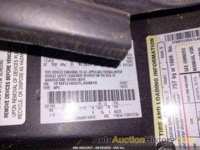 FORD EXPEDITION EDDIE BAUER, 1FMFU18507LA09810