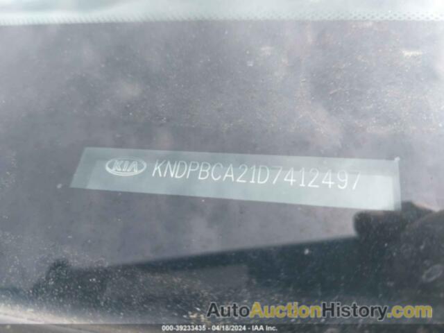 KIA SPORTAGE LX, KNDPBCA21D7412497