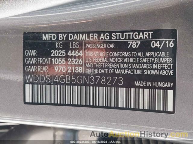 MERCEDES-BENZ CLA 250 4MATIC, WDDSJ4GB5GN378273