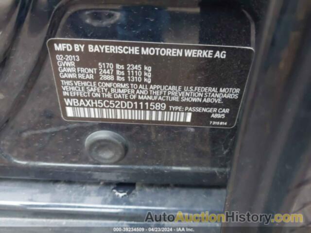 BMW 528I XDRIVE, WBAXH5C52DD111589