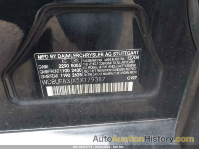 MERCEDES-BENZ E 500 4MATIC, WDBUF83JX5X179387