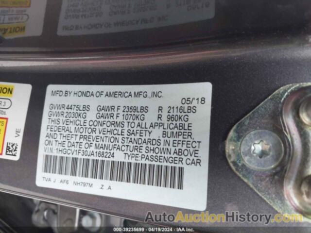 HONDA ACCORD SPORT, 1HGCV1F30JA168224