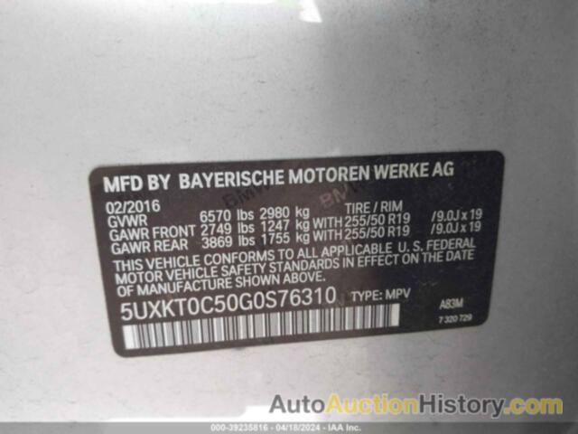 BMW X5 EDRIVE XDRIVE40E, 5UXKT0C50G0S76310