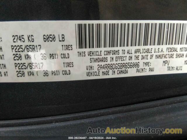 CHRYSLER TOWN & COUNTRY TOURING-L, 2A4RR8DG5BR656006