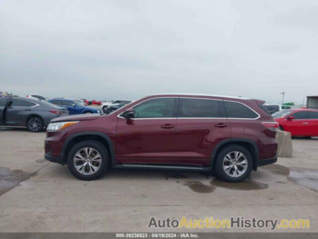 TOYOTA HIGHLANDER XLE V6, 5TDKKRFH3FS066567