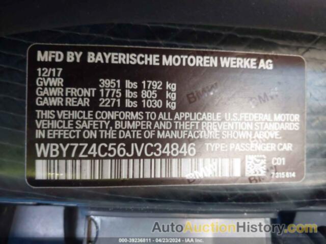 BMW I3 94AH W/RANGE EXTENDER, WBY7Z4C56JVC34846