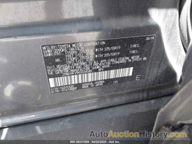 TOYOTA RAV4 XLE PREMIUM, JTMA1RFV9KD034586