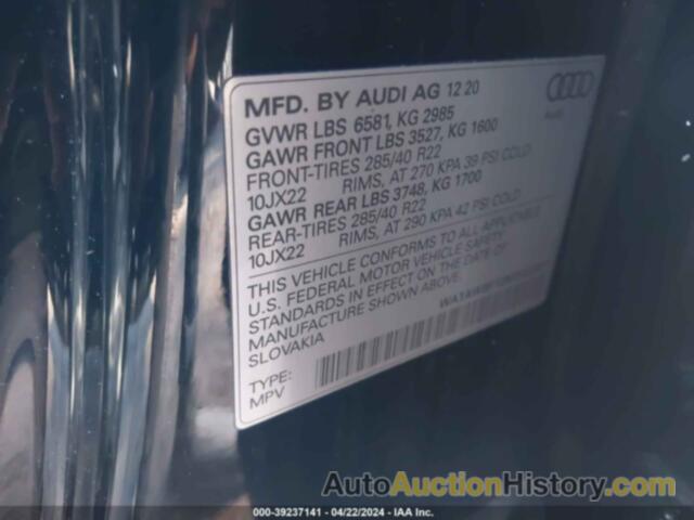 AUDI SQ8 PREMIUM PLUS TFSI QUATTRO TIPTRONIC, WA1AWBF12MD022251