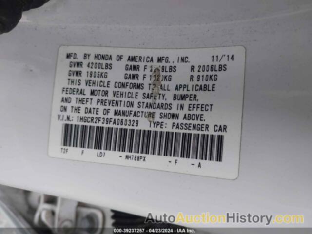 HONDA ACCORD LX, 1HGCR2F39FA060329