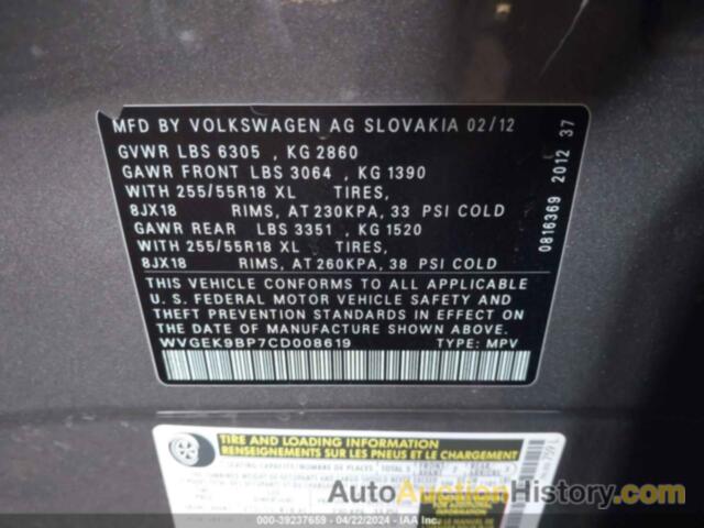 VOLKSWAGEN TOUAREG, 