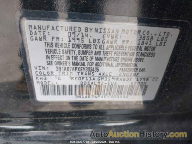 NISSAN SENTRA SR, 3N1AB7APXEY303435