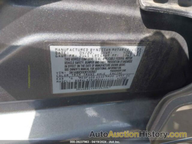 NISSAN SENTRA SV XTRONIC CVT, 3N1AB8CVXNY263567