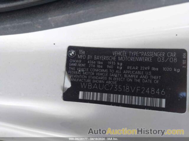 BMW 135I, WBAUC73518VF24846