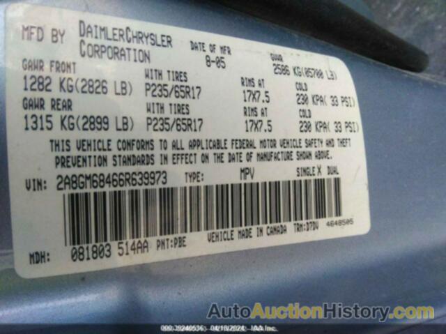 CHRYSLER PACIFICA TOURING, 2A8GM68466R639973