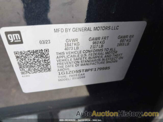 CHEVROLET MALIBU FWD 1LT, 1G1ZD5ST8PF179985