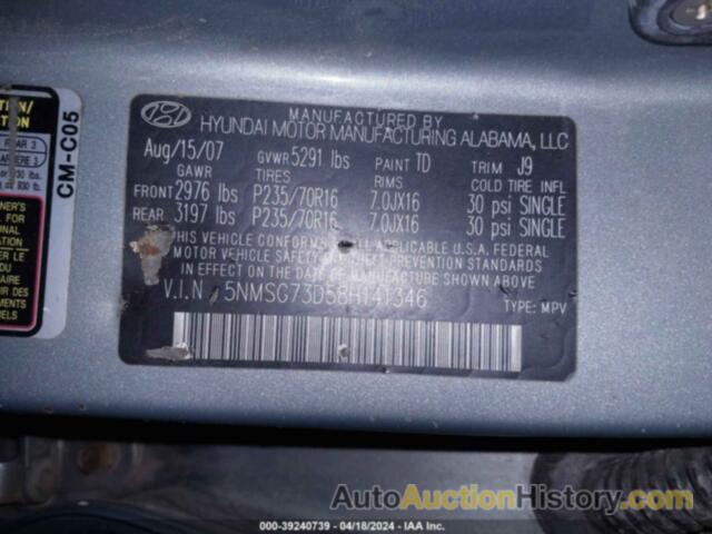 HYUNDAI SANTA FE GLS, 5NMSG73D58H141346