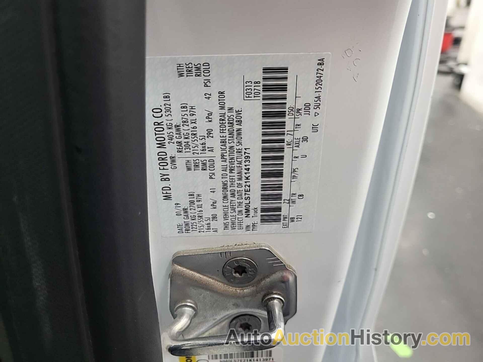 FORD TRANSIT CONNECT XL, NM0LS7E21K1413971