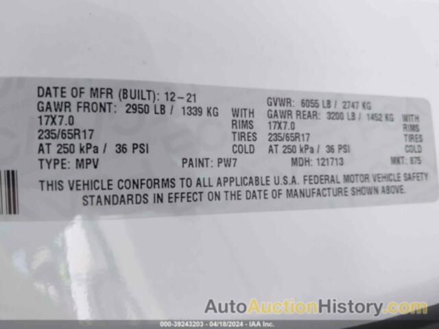 CHRYSLER PACIFICA TOURING L, 2C4RC1BG3NR118037