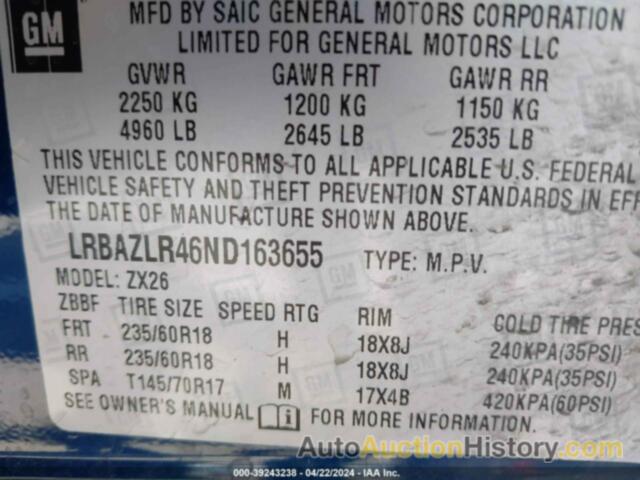 BUICK ENVISION FWD PREFERRED, LRBAZLR46ND163655