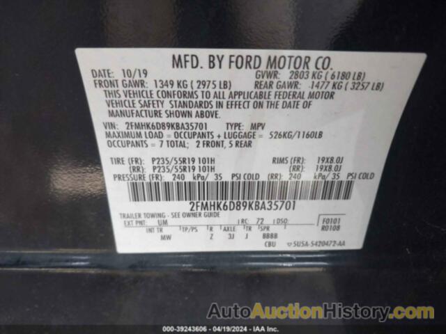 FORD FLEX LIMITED, 2FMHK6D89KBA35701