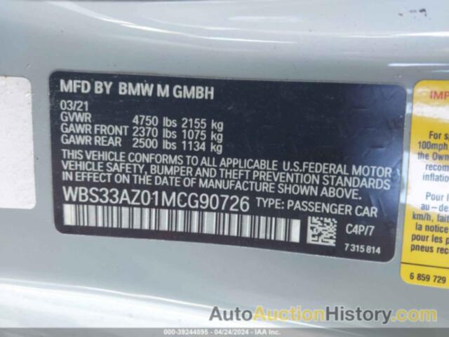 BMW M4 COMPETITION, WBS33AZ01MCG90726