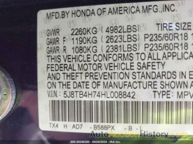 ACURA RDX ADVANCE, 5J8TB4H74HL008842