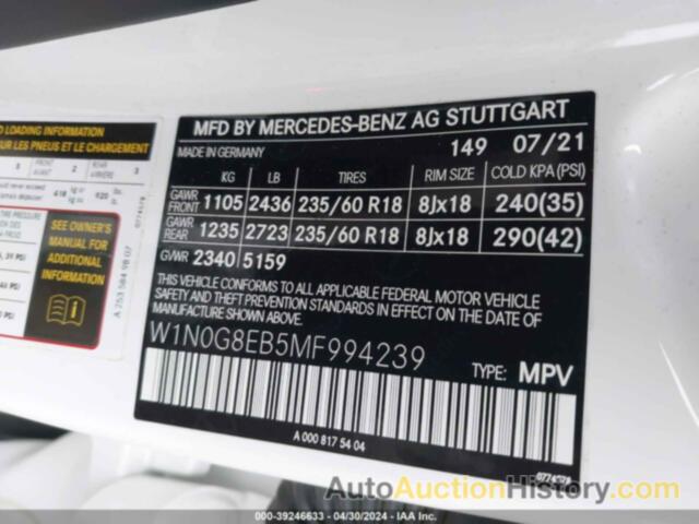 MERCEDES-BENZ GLC 300 4MATIC SUV, W1N0G8EB5MF994239