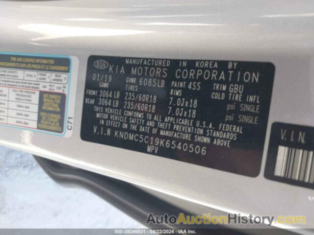 KIA SEDONA SX, KNDMC5C19K6540506