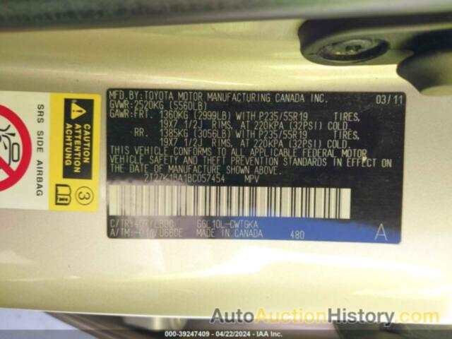 LEXUS RX 350, 2T2ZK1BA1BC057454