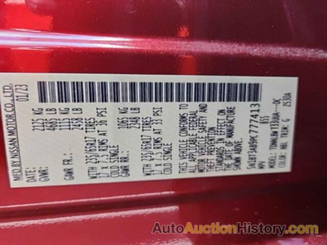 NISSAN ROGUE S, 5N1BT3AB9PC777413