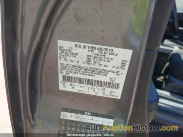 FORD ESCAPE XLT, 1FMCU9D79CKB32482