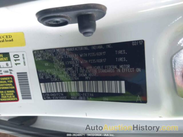 TOYOTA SIENNA LE, 5TDKZ3DC7HS830164