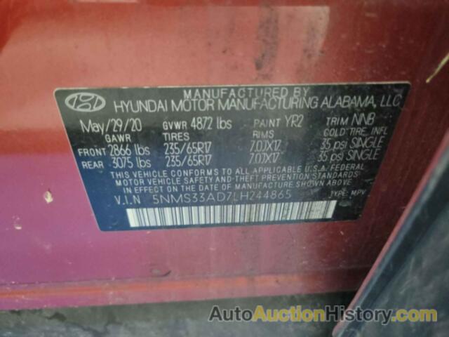 HYUNDAI SANTA FE SEL, 5NMS33AD7LH244865