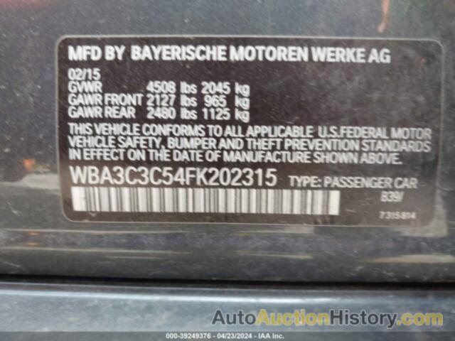 BMW 320 I XDRIVE, WBA3C3C54FK202315