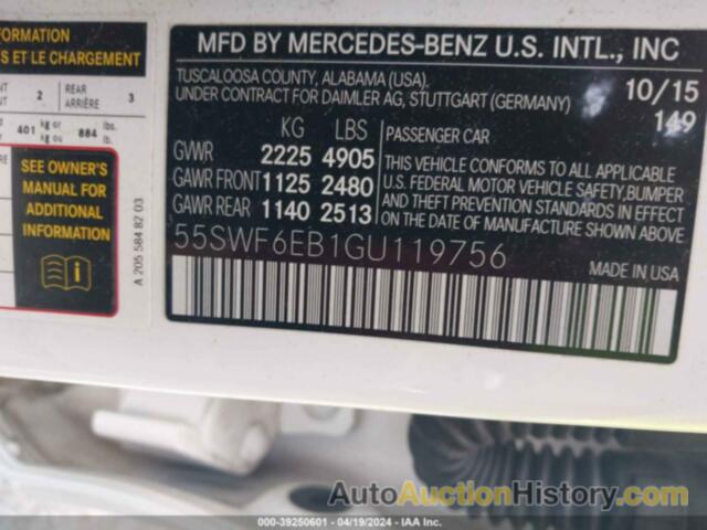 MERCEDES-BENZ C 450 AMG 4MATIC, 55SWF6EB1GU119756