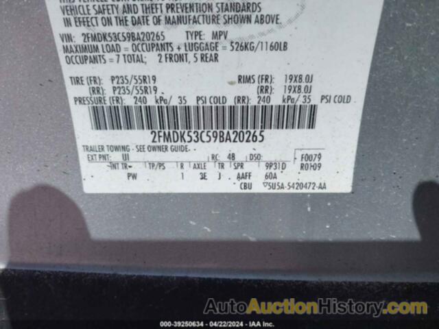 FORD FLEX LIMITED, 2FMDK53C59BA20265