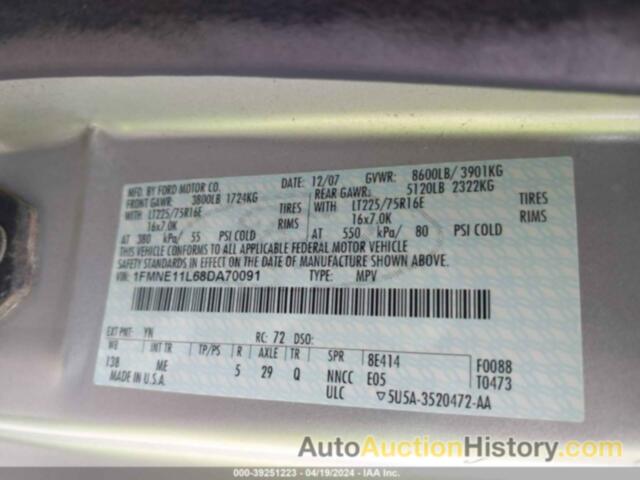 FORD E-150 XL/XLT, 1FMNE11L68DA70091