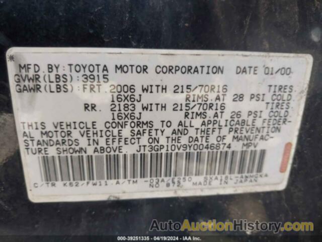 TOYOTA RAV4, JT3GP10V9Y0046874