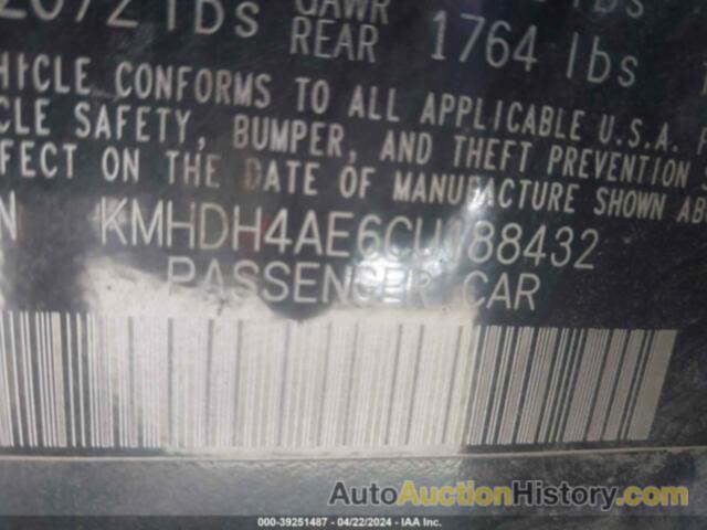 HYUNDAI ELANTRA LIMITED (ULSAN PLANT), KMHDH4AE6CU188432