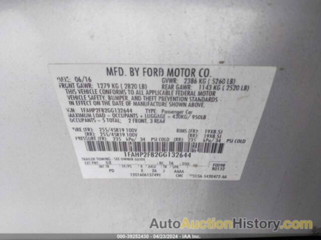 FORD TAURUS LIMITED, 1FAHP2F82GG132644