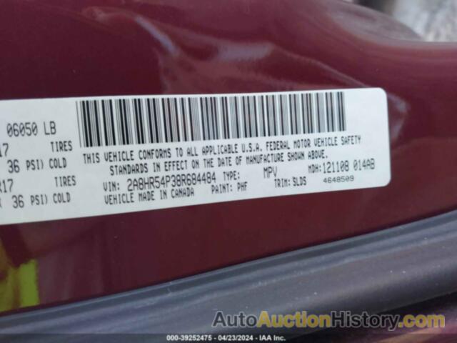 CHRYSLER TOWN & COUNTRY TOURING, 2A8HR54P38R684484