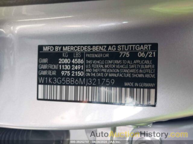 MERCEDES-BENZ AMG A 35 4MATIC, W1K3G5BB6MJ321759