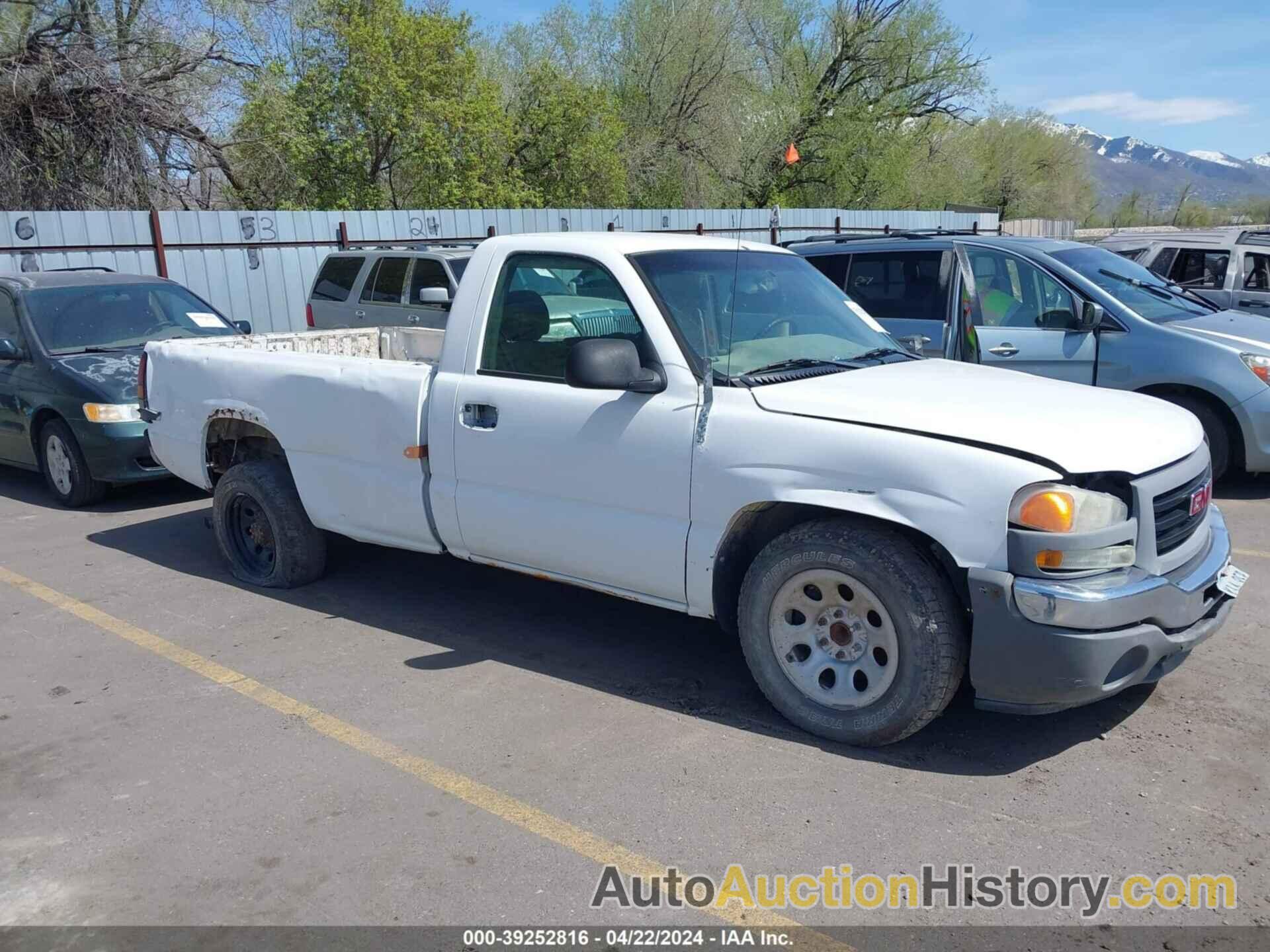 GMC SIERRA 1500 WORK TRUCK, 1GTEC14X76Z100689