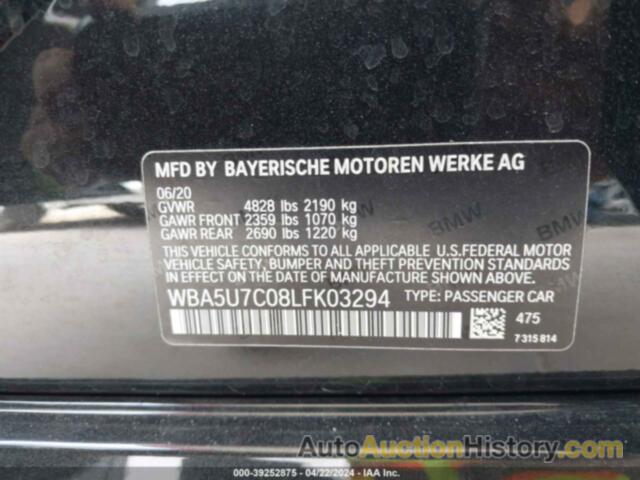 BMW 3 SERIES M340I, WBA5U7C08LFK03294