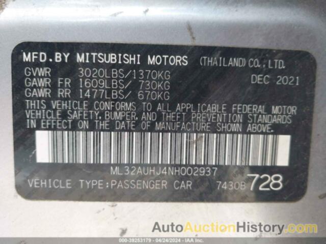 MITSUBISHI MIRAGE ES/LE, ML32AUHJ4NH002937